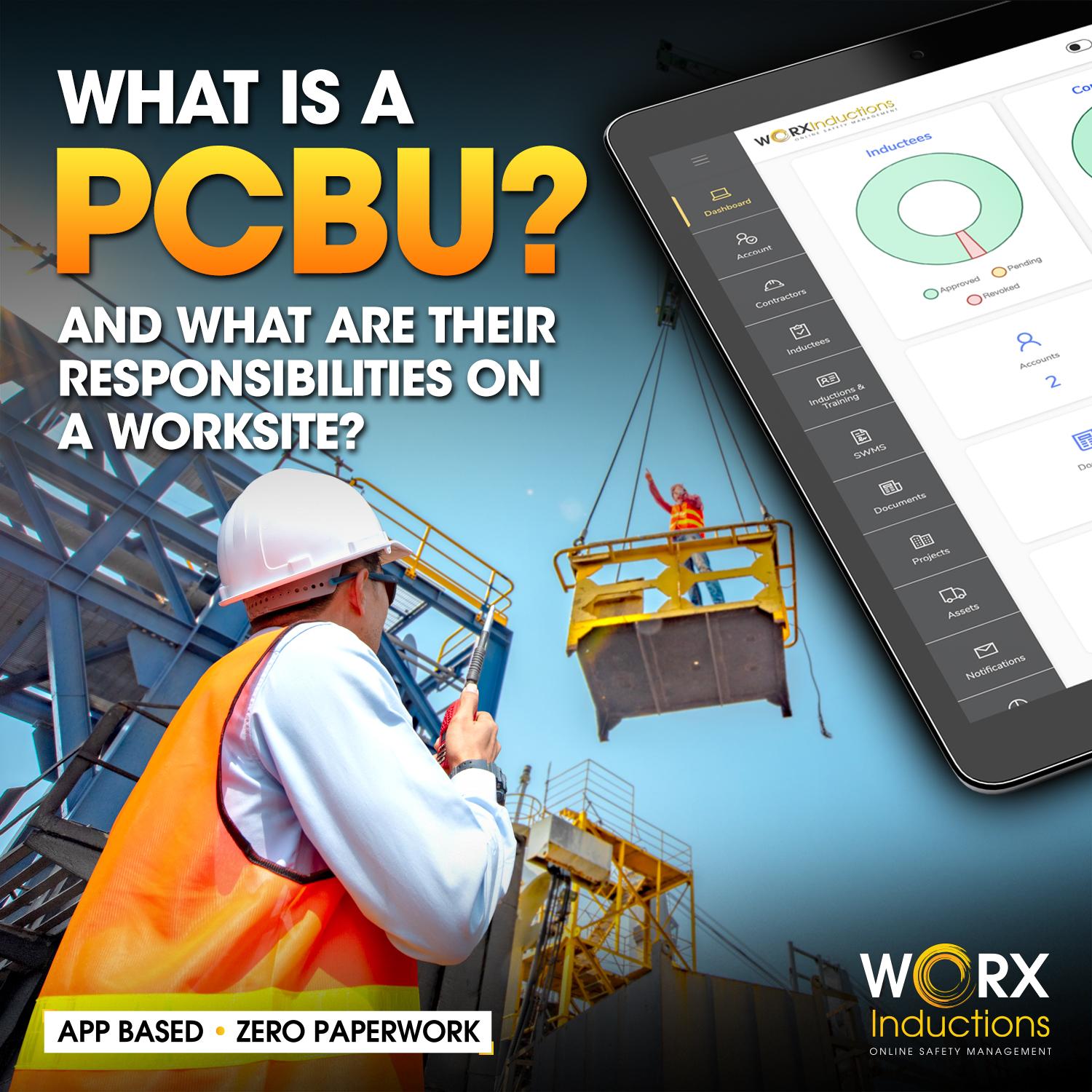 What is a PCBU and what are their responsibilities in a worksite?
